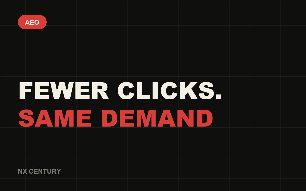 AEO: Fewer clicks. Same demand