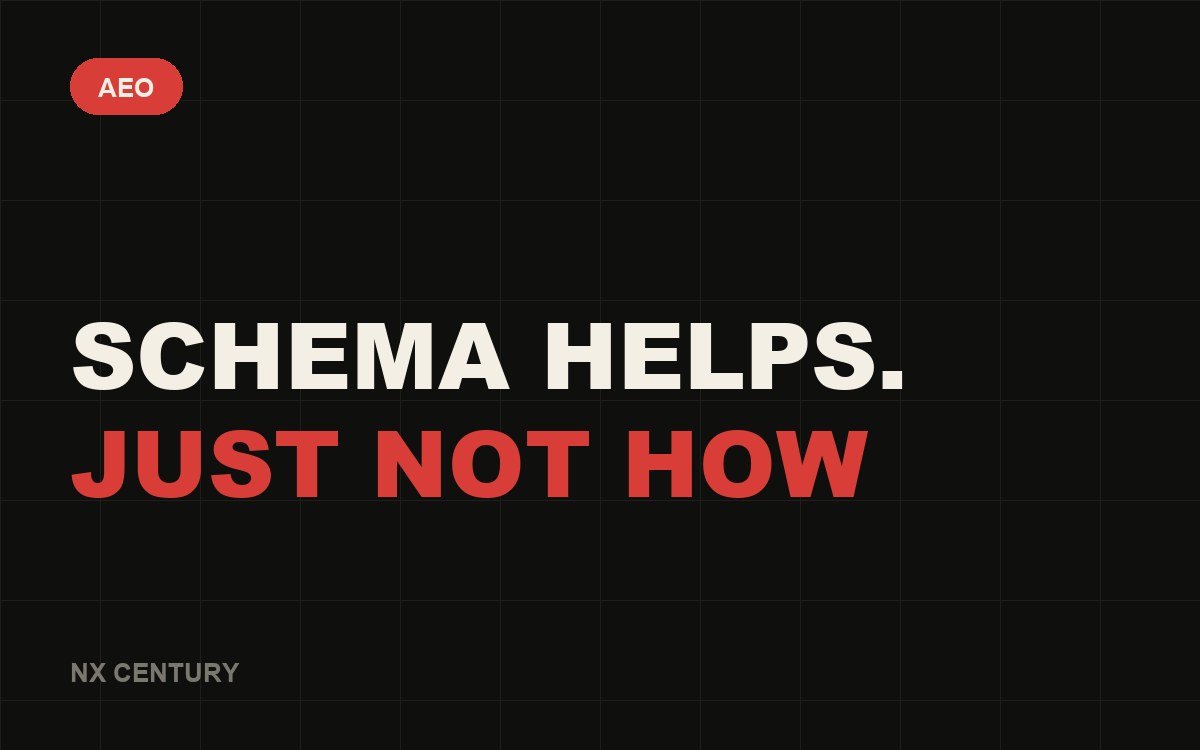 AEO: Schema helps. Just not how