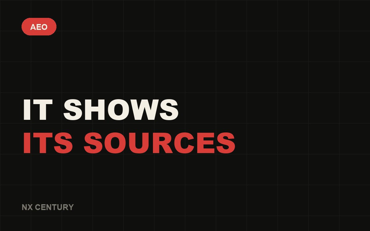 AEO: It shows Its sources
