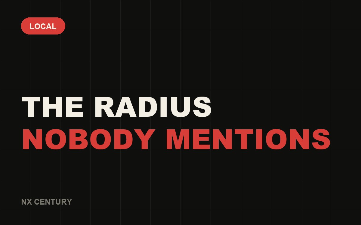Local: The radius Nobody mentions