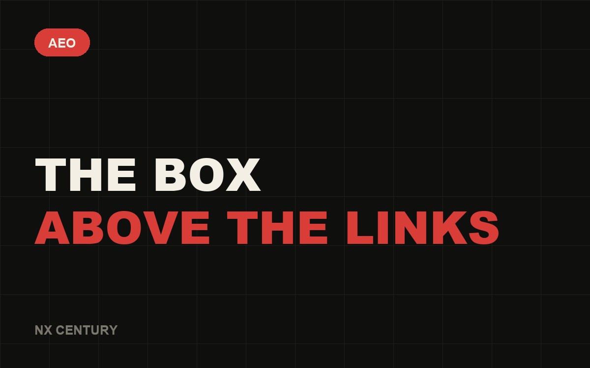 AEO: The box Above the links