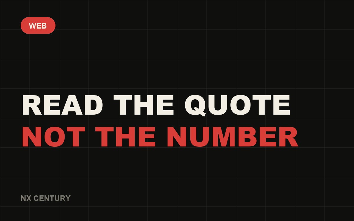 Web: Read the quote Not the number