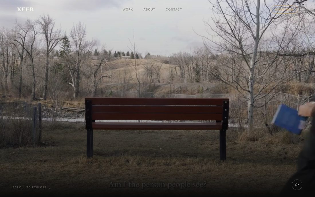 Homepage of the KeebFilms website, a film production site built by NX Century