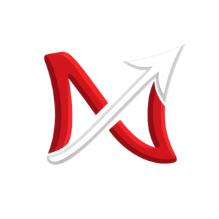 NX Century logo mark, a red letter N pierced by an ascending arrow